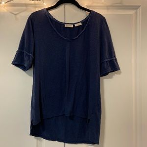 Meadow Rue by Anthropologie Blue Tee